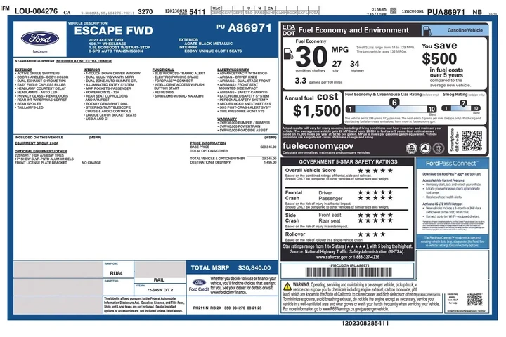 $21991 : Ford Escape 2023 Active 4dr image 4