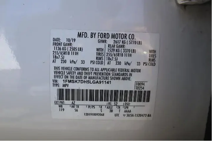 $17282 : Ford Explorer 2020 XLT 4dr S image 10