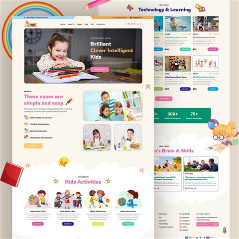 Kids Academy Website Home Page image 1