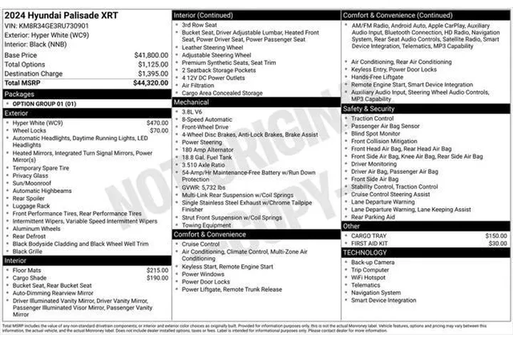 $35529 : Hyundai PALISADE 2024 XRT 4d image 7