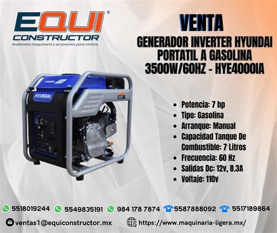 $1 : Venta Generador inverter Hyund image 1