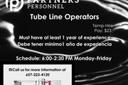 Tube Filler Machine Operator en Orange County