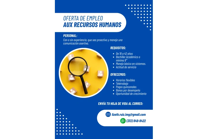 AUX. RECURSOS HUMANOS/ ADMINIS image 1