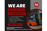 Now Hiring Sit-Down Forklift en Orange County