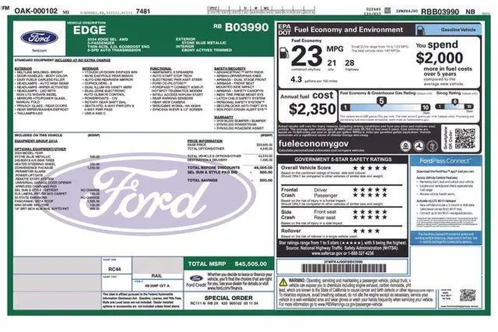 $27495 : Ford Edge 2024 AWD SEL 4dr S image 9
