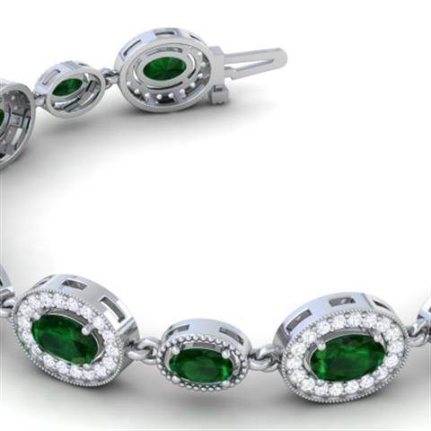 $5308 : Buy 5.56cttw Emerald Bracelets image 1