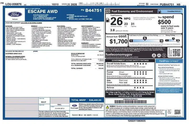$25910 : Ford Escape 2023 AWD Platinu image 6