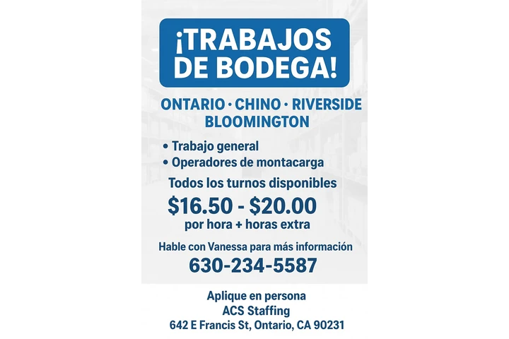 Trabajos de bodega  en ONTARIO image 6