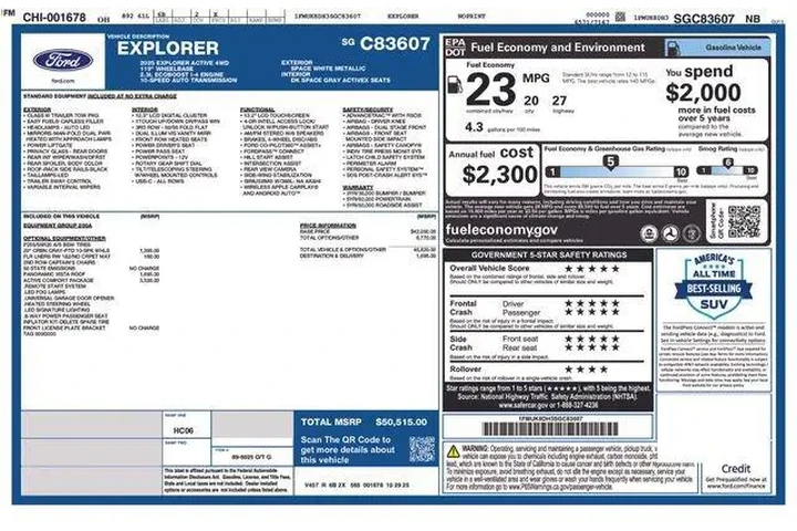 $39995 : Ford Explorer 2025 AWD Activ image 9