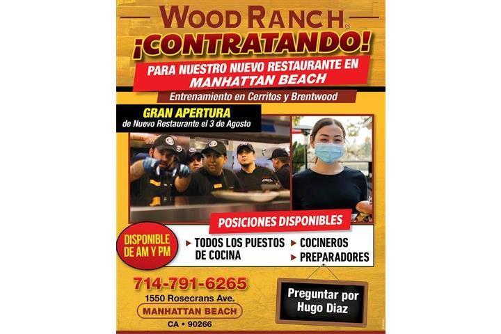 WOOD RANCH🔥Esta Contratando! image 1