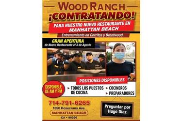 WOOD RANCH🔥Esta Contratando! en Los Angeles