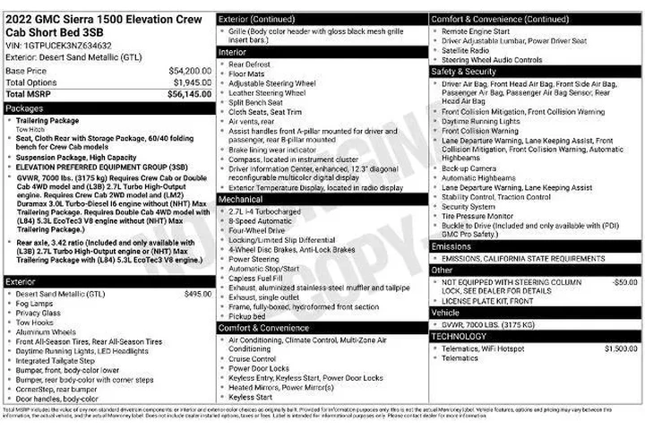 $37000 : GMC Sierra 1500 2022 4x4 Ele image 3