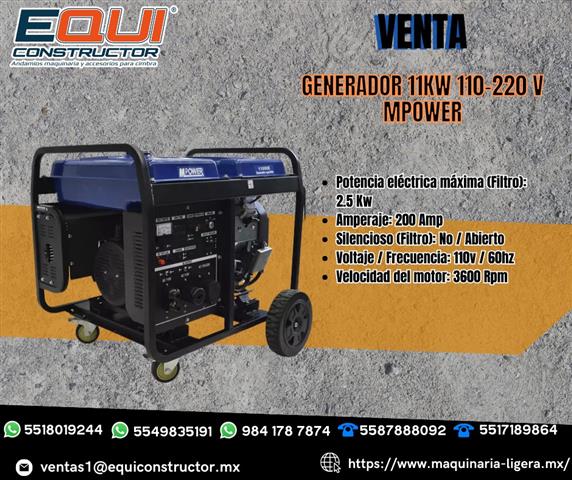 $1 : Un Generador 11kw 110-220v Mpo image 1