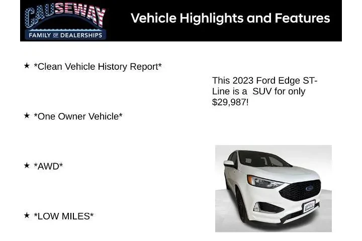 $29987 : Ford Edge 2023 AWD ST-Line 4 image 2