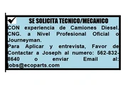 SE SOLICITA TÉCNICO/ MECÁNICO thumbnail