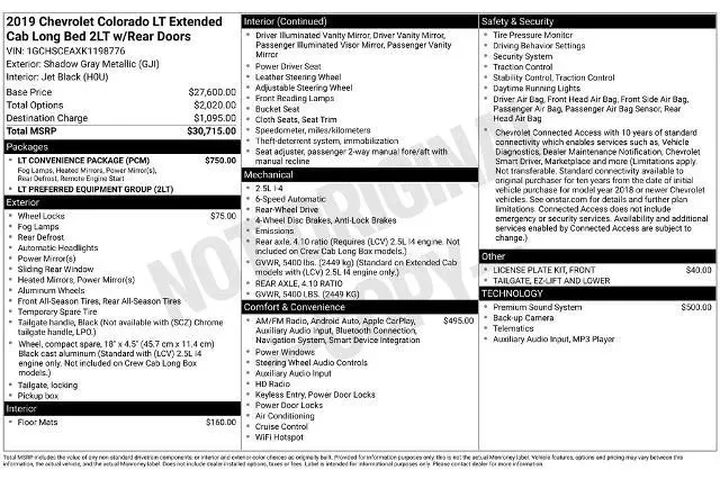 $22700 : Chevrolet Colorado 2019 4x2 image 3