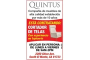 COMPAÑÍA DE MUEBLES, Solicita en Los Angeles