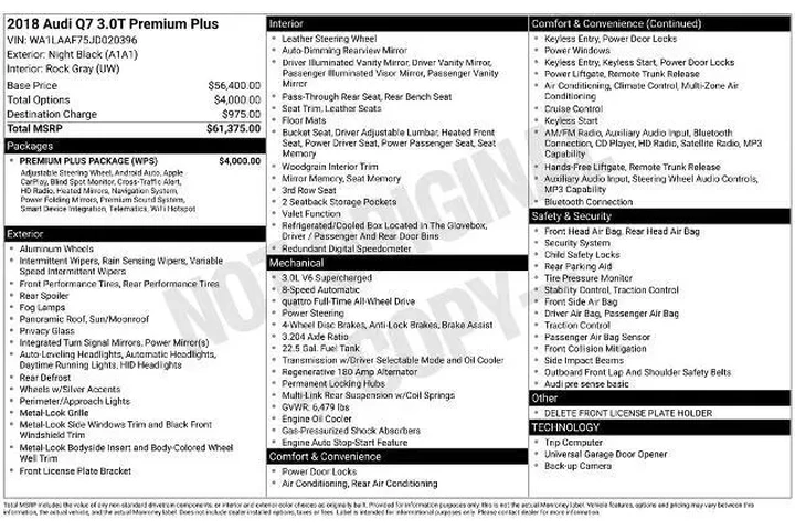 $14300 : Audi Q7 2018 AWD 3.0T quattr image 4