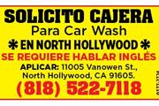 CAR WASH BUSCA CAJERA en Los Angeles
