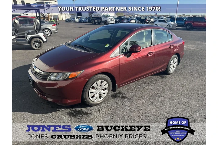 $9975 : Honda Civic 2012 LX 4dr Seda image 1