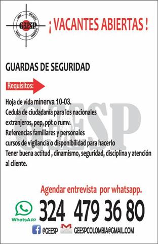 Oferta laboral, vigilantes image 1