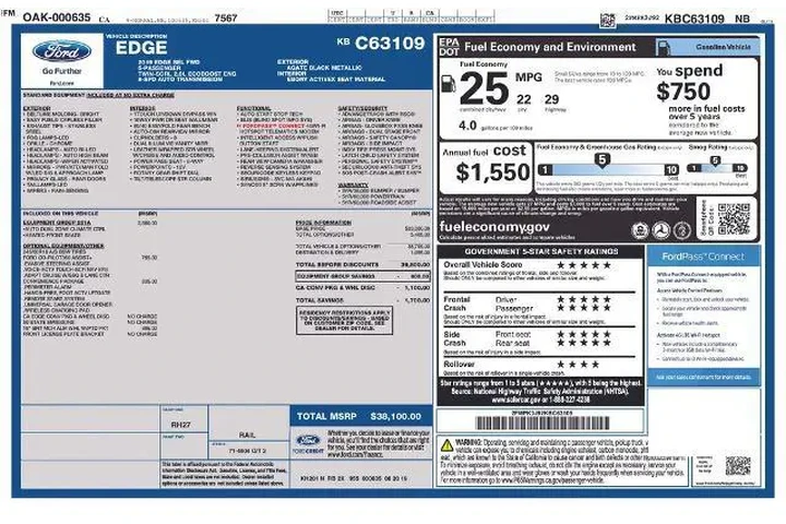 $14538 : Ford Edge 2019 SEL 4dr Cross image 8
