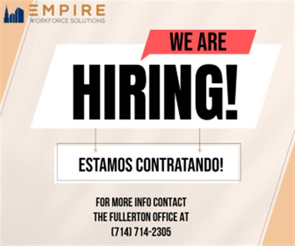 TERCER TURNO!! NOW HIRING!! image 1