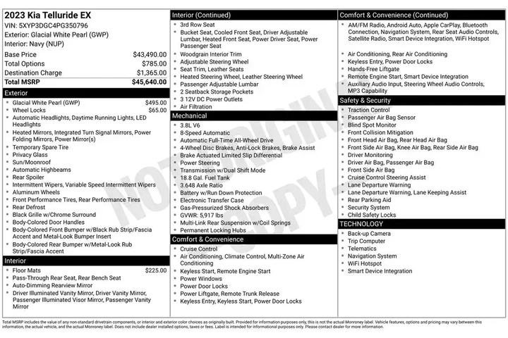$33932 : Kia Telluride 2023 AWD EX 4d image 4