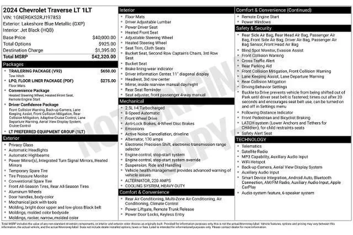 $37991 : Chevrolet Traverse 2024 LT 4 image 6