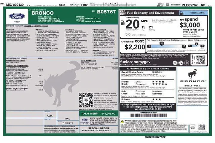 $38828 : Ford Bronco 2023 4x4 Big Ben image 2