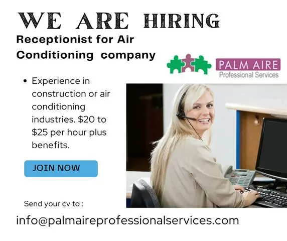 Recepcionista aire acon compan image 1