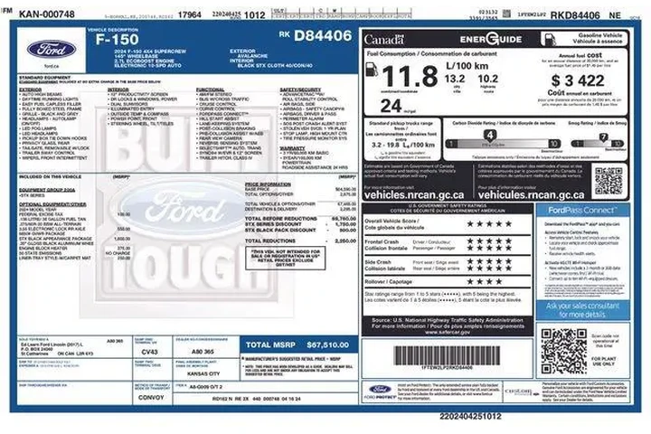 $39799 : Ford F-150 2024 4x4 STX 4dr image 9