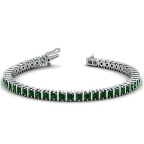 $5492 : Emerald Tennis Bracelet. image 1