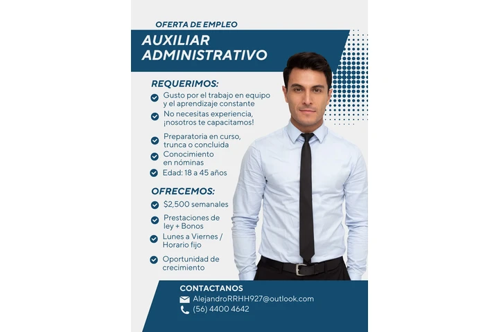 Únete a como Auxiliar Administ image 1