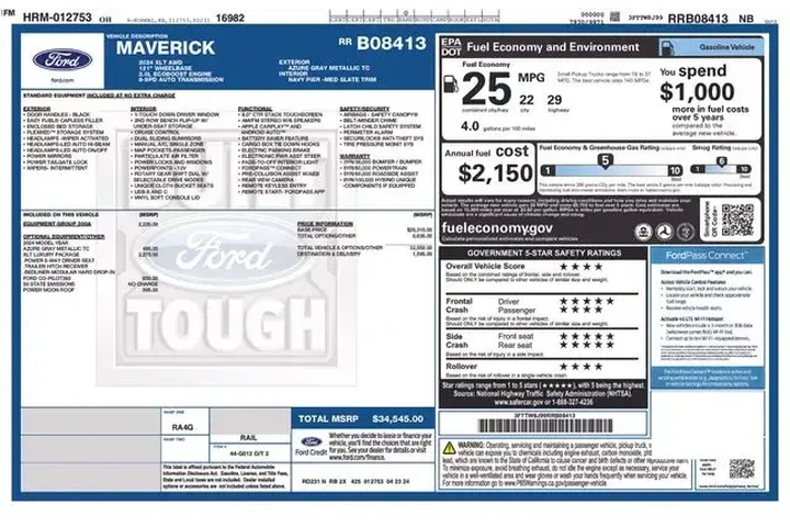 $28970 : Ford Maverick 2024 AWD XLT 4 image 2