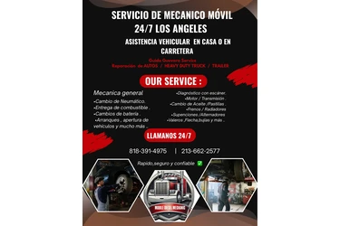 Mecánico Móvil 24/7 L.A en Los Angeles