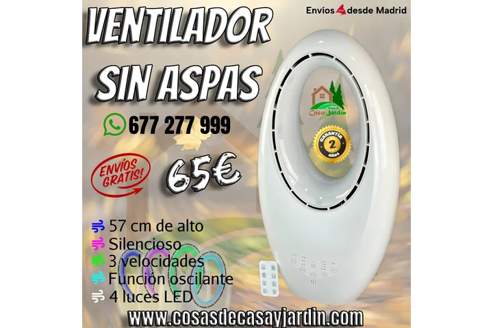 $59 : ventilador sin aspas con luz l image 2