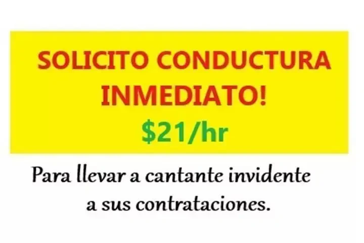 ⏭CONDUCTORA INMEDIATO! 💲21/hr image 4