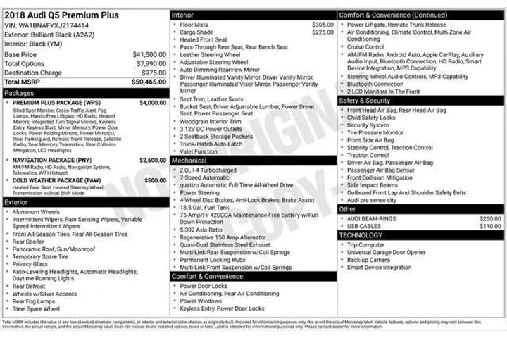 $18745 : Audi Q5 2018 AWD 2.0T quattr image 4