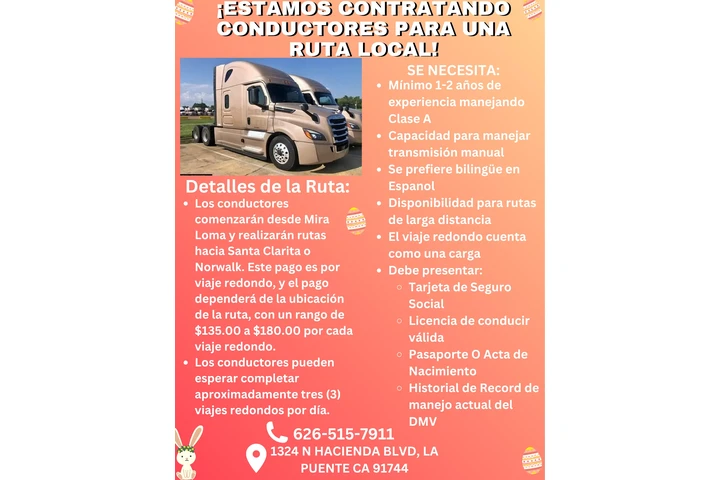 MANEJADOR DE CAMINOETA CLASE A image 1