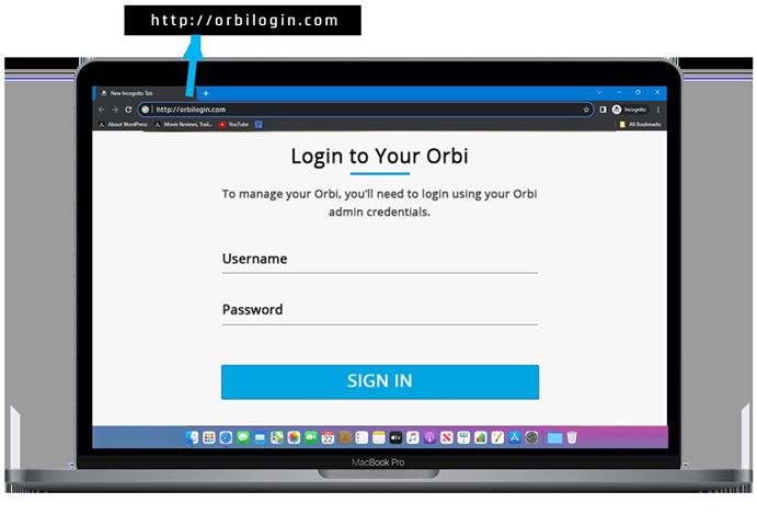 How do I access OrbiLogin.com? image 1