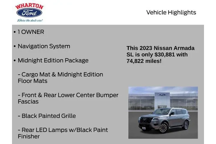 $30881 : Nissan Armada 2023 4x2 SL 4d image 6