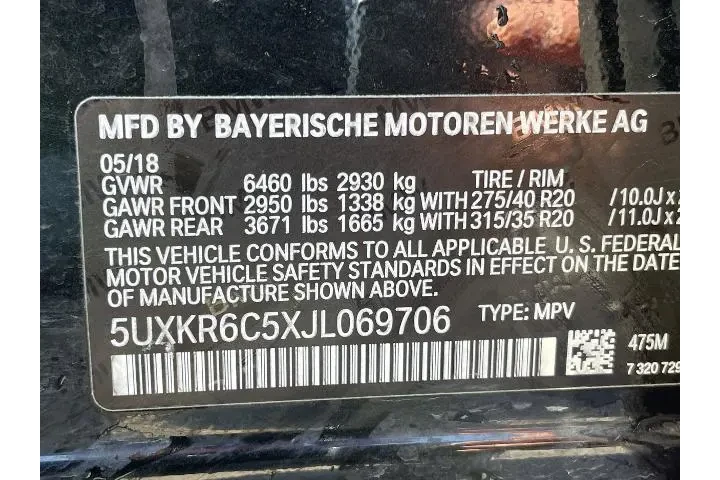 $21673 : BMW X5 2018 AWD xDrive50i 4d image 7