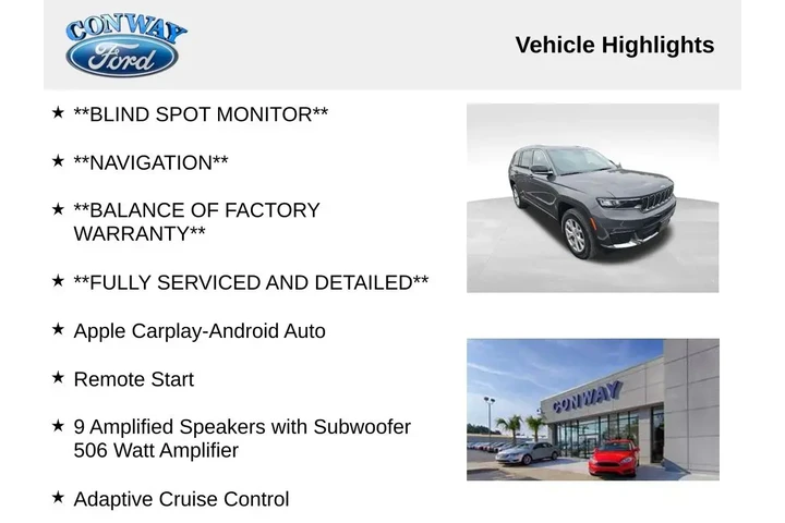 $32998 : Jeep Grand Cherokee L 2022 4 image 8