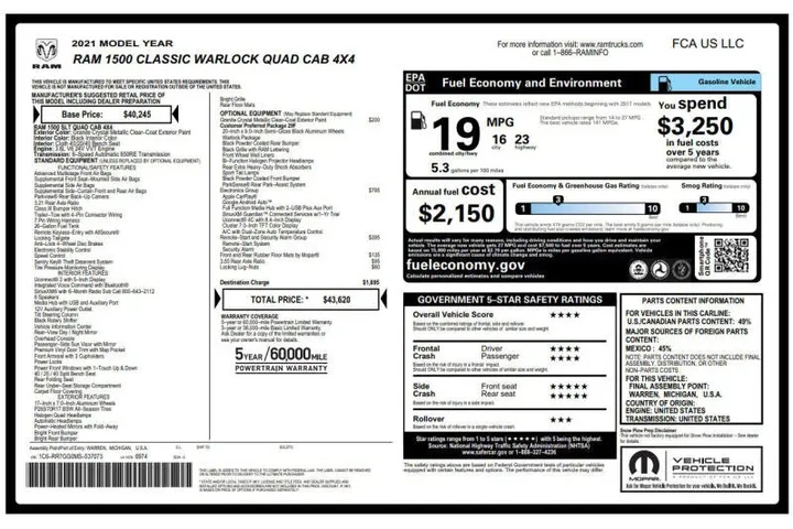 $22574 : 2021 RAM 1500 Classic Warlock image 5