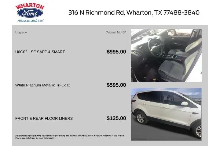 $12881 : Ford Escape 2019 SE 4dr SUV image 2