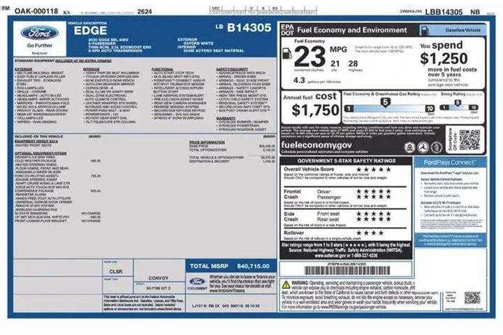 $16998 : Ford Edge 2020 AWD ST Line 4 image 2