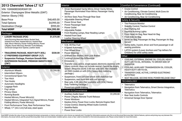 $11799 : Chevrolet Tahoe 2013 4x4 LT image 5