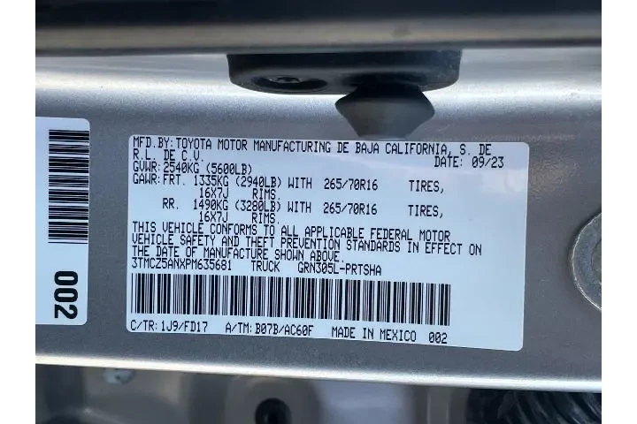 $37833 : Toyota Tacoma 2023 4x4 TRD P image 8