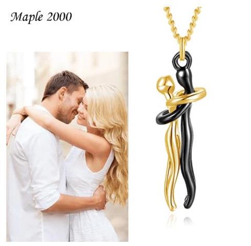 $17 : CoupleHugging Pendant Necklace image 6